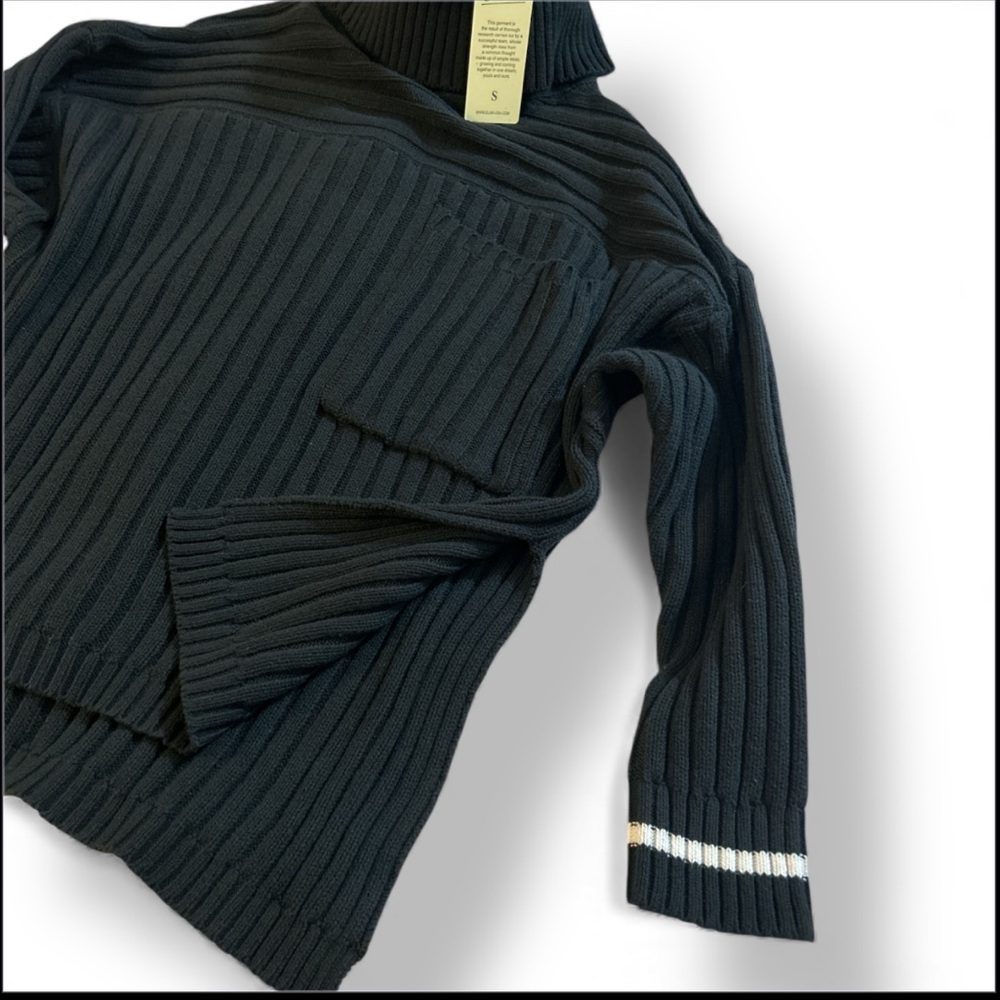 NWT Elan Ribbed Turtleneck Black Tunic Sweater Size Small - Picture 7 of 13